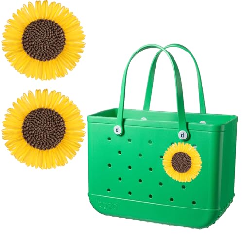 YIXIPAZH Flower Charms for Bogg Bag, Cute Decorative Daisy Charms for Handbag, Beach Tote, Raffia Flower Accessories