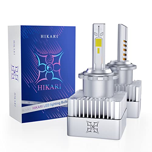 Hikari 2022 HyperStar D4S D4R LED Bulbs, HID Upgrade Replacement, Acme-X LED Chips 6000K Cool White Pack of 2
