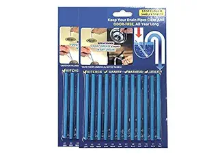 CELLEBII Drain Openers Rod Clogs Odors Cleaner Pipeline Toilet Bathtub Clean Sticks Odor-Free Remover for Home Kitchen Sinks pack of 2