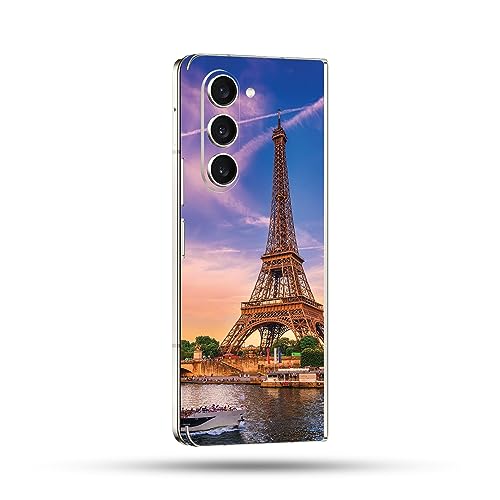 Image of MightySkins Skin Compatible with Samsung Galaxy Z Fold 5 Full Wrap - Eiffel Tower | Protective, Durable, and Unique Vinyl Decal wrap Cover | Easy to Apply, Remove, and Change Styles | Made in The USA