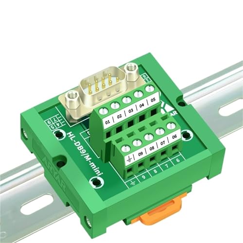 Módulo de interfaz de montaje en carril DIN DB9 con conector D-Sub 5