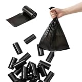 Cwyza Biodegradable Black Dog Waste Bags, Extra Thick and Leak-Proof Poop Bags for Dogs&Cats (3 Rolls, 45 Bags)