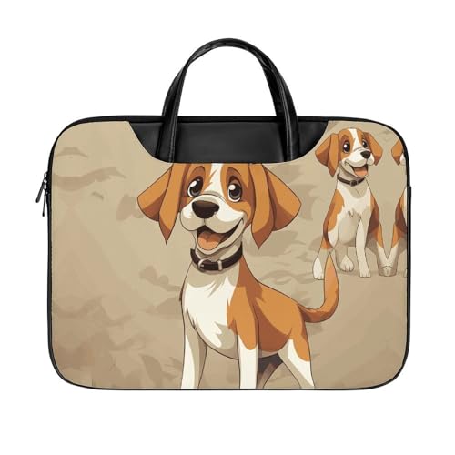 Maletín impermeable para laptop 17 pulgadas con estampado perrito Beagle miniatura 1