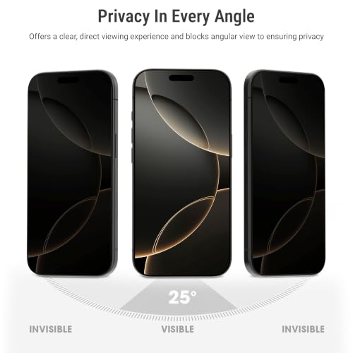 Image of DailyObjects ZeroBubble QwikInstall Privacy Screen Protector with Applicator Tray | Compatible with iPhone 16