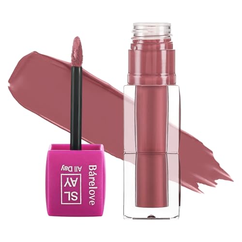 Image of BARELOVE SLAY All Day Non-Drying Liquid Lipstick for Women with Matte Finish One Swipe Application | Highly Pigmented |Smooth Glide Formula | Long Lasting | Transferproof | 12 ml | 828-BLOOM KISS