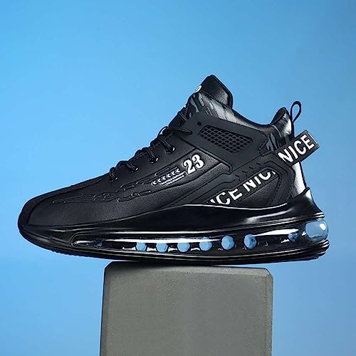 WILTENA Men's Fashion High Top Air Cushion Basketball Shoes Boy's Sports Tennis Running Sneakers Comfy Casual Walking Shoes for Men2