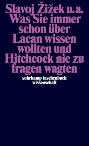 Was Sie immer schon über Lacan wissen wollten und Hitchcock nie zu fragen wagten (suhrkamp taschenbuch wissenschaft) für 18,00 EUR bei amazon.de Bild: Was Sie immer schon über Lacan wissen wollten und Hitchcock nie zu fragen wagten (suhrkamp taschenbuch wissenschaft) für 18,00 EUR bei amazon.de