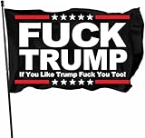 Doncida Fuck Trump Flag 3x5 Foot - Anti Trump Flag with Bright Vivid Colors, Double Stitched Edges & Durable Brass Grommets - Perfect for Indoor and Outdoor
