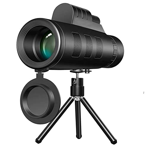 Image of Cezo 40X60 Magnification Zoom HD Monocular Telescope with Smartphone Mount and Tripod, Bi-Focal Monocular Telescope for Adults and childeren with FMC Coating, Built-in Compass and BAK4 Prism,for Bird