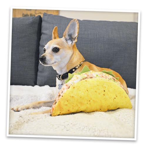 Image of Doggijuana Taco & Juananip Bundle | Squeaky Refillable Plush Toy | Refillable squeaky plush dog toy + organic calming catnip; eases anxiety, stress & storms; drug-free, hand-harvested