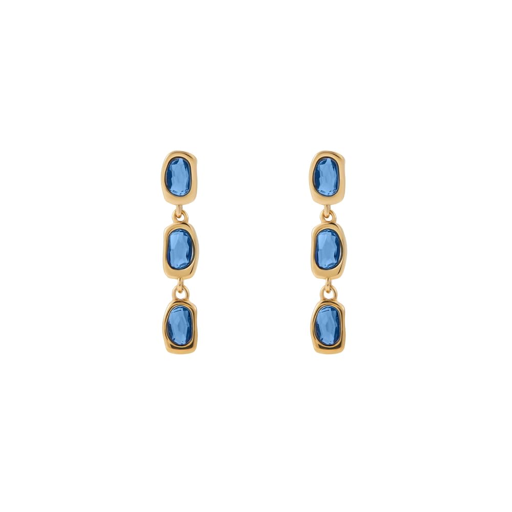 Skagen Women's Stainless Steel Push Back Earrings Haselnuss,Length: 10MM, Height: 9.7MM