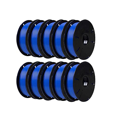 Image of Tesseract Premium PLA + 1.75mm 3D Printing Filament | Dimensional Accuracy + /- 0.03mm | Compatible with Most FDM Printers | 1 KG 3D Printer Filament - PLA Blue (Quantity 10)