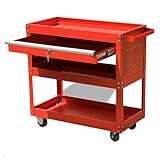Commercial Residential Heavy Duty Rolling Tool cart with Wheels and Drawers,Service Utility Cart for...
