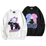 多個模様選択可 よふかし グッズ 七草ナズナ パーカー スウェットパーカー プルオーバー 長袖 秋服 冬服 カジュアル おしゃれ 柔らかい 快適 通勤 通学 日常着 男女兼用 非公式 (S,薄手,ブラック1) [並行輸入品]