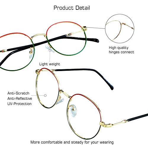 Image of VisionGlobal Blue Light Blocking Glasses for Women Men, Computer Reading, TV Glasses, Stylish Oval Frame