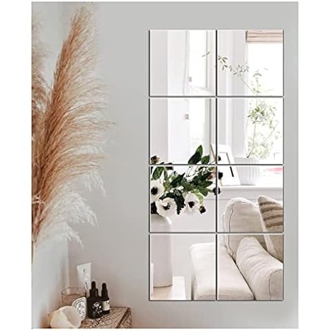 JMITHA Espejos Autoadhesivos Pared Espejos Adhesivos Pared HD Espejo de Vidrio Espejo Adhesivo Pared Espejos Pared Decorativos Cover
