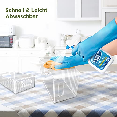 JungBär ® Koelkast-organizer, set van 6 (4 grote en 2 medium), hoogwaardige opbergbox voor keuken met handgreep, robuuste en doorzichtige organizer, keuken, ideaal voor eetkamer, badkamer en bureau - Image 5