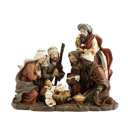 REGALOS LLUNA Misterio Nacimiento 20 cm. Sagrada Familia con Reyes 1 Pieza Imagen Resina
