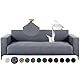 Alishomtll Sofa Überzug 4 Sitzer Stretch Sofabezug Universal Wasserabweisend Couch Überzug Sofaüberwürfe Elastische Jacquard Couchbezug rutschfest Sofaschoner für Hunde Katzen (230-300cm, Hellgrau)