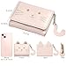 Knana Cat Wallet, Cute Cat Wallet for Women Girls, Fashion Girls Cute Cat Face Wallet, Tri-Fold Wallet ID Case - Pink