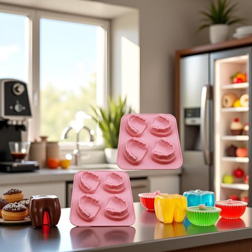 Molde para Hielos de Silicona con Forma de Dientes 2 Piezas miniatura 4