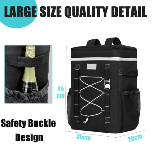 Image of INSMEER Ice Box & Cooler Bag, 30L Insulated Lunch Tiffin Bag for Office Men, Portable Chiller Thermocol Box for Ice for Car Camping Beach Picnic Travel Hiking Storage Beer.