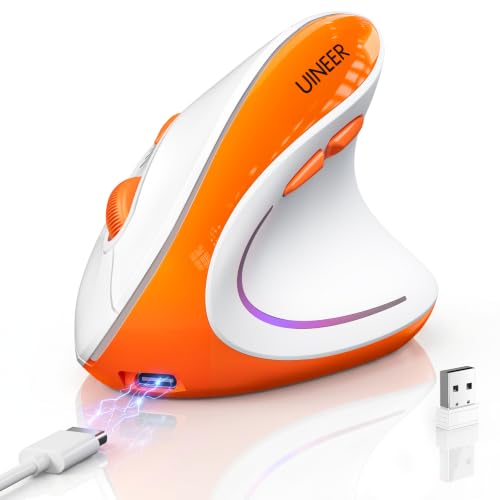Uineer Ergonomic Vertical Mouse Tri Mode Wireless Rechargeable 4 DPI - image 1