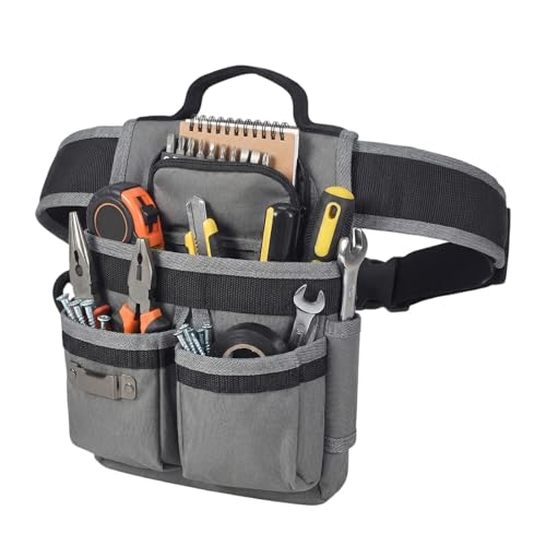 Cintura Porta Attrezzi, Magnetiche Cintura Attrezzi, Marsupio Portautensili con Tasche, Cintura per Attrezzi da Lavoro, Regolabili Staccabili Cintura Elettricista, per Elettricista Falegname Edilizia