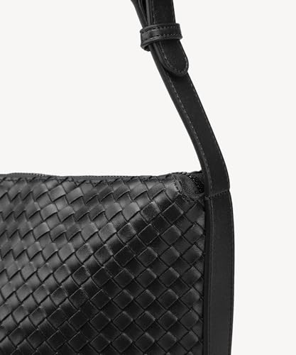 Image of NEWBELLA Tote Bag for Women, Vegan Leather Crossbody Shoulder Bag, Top Handle Satchel Purse for Work, Travel, Daily Use (Black-4)