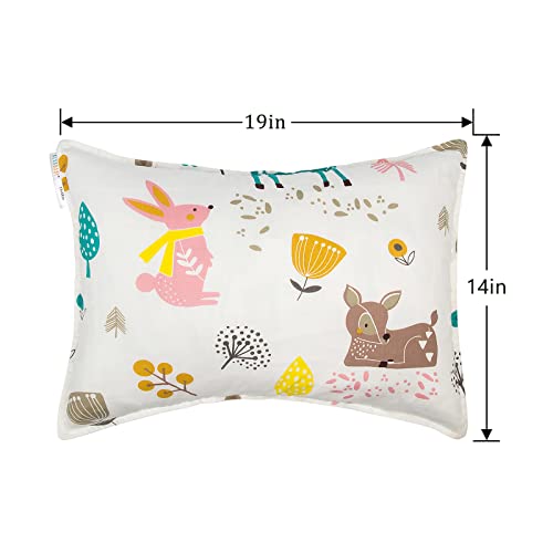 Image of ALVABABY Toddler Pillowcases Cotton Fit 14 inchx 20 inch or 13 inchx 18 inch Kids Pillow
