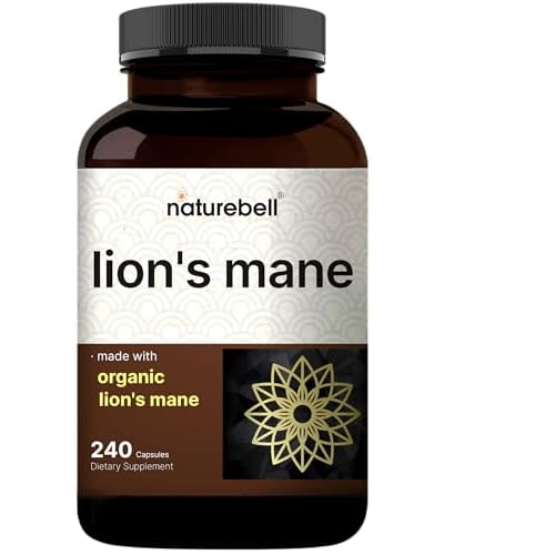 NatureBell Lions Mane Mushroom Capsules β 240 Count