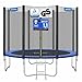 SONGMICS Trampolin Ø 305 cm, Gartentrampolin für Kinder mit Sicherheitsnetz, Randabdeckung, Leiter, 180 cm hohe gerade Stangen, Stahlrahmen, TÜV Rheinland GS-Zertifikat, blau STR10FT