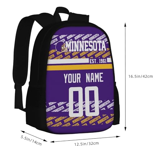 ANTKING Minnesota Backpack Custom Name Number School Backpack for Boys Kids Youth Men Gifts2