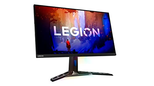 Lenovo Legion Y32p-30 - Écran Gaming 31.5" 4K UHD avec EyeSafe (IPS, 144 Hz, 0.2ms, HDMI DP USB-C + Câbles, FreeSync Premium, HDR400, Haut-Parleurs) Réglage en Inclinaison/Hauteur/Rotation - Noir