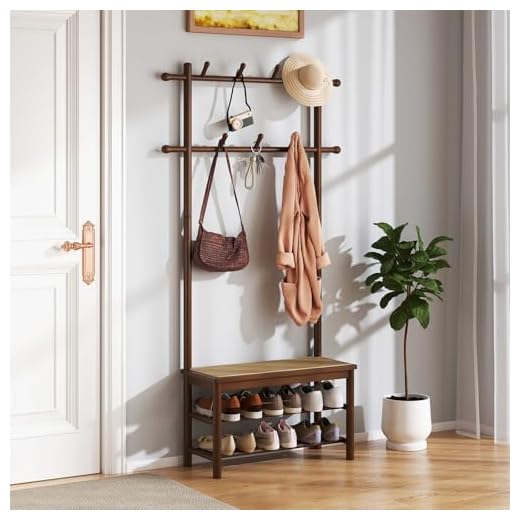 Giantex 3-in-1 Hall Tree with Storage Solutions