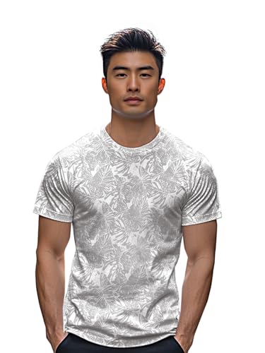Image of Urbano Fashion Men's Printed Half Sleeve Slim Fit Cotton T-Shirt