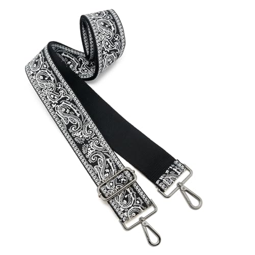Image of ZOOEASS Nickel Buckles Wide Shoulder Strap Adjustable Replacement Belt Gun Buckles Guitar Style Crossbody Bag Strap