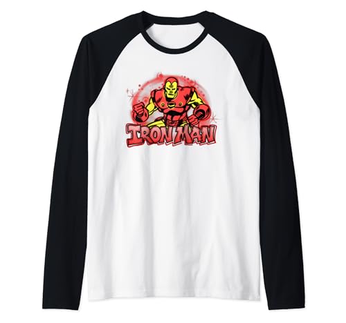 T-shirt Iron Man Marvel raglan baseball pour fan de comics