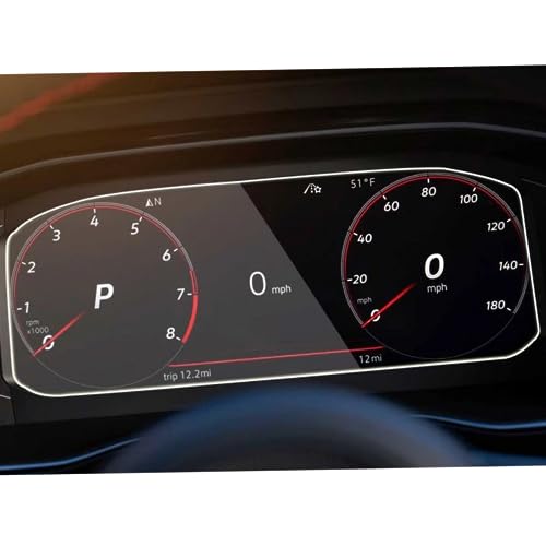 Película antiarañazos y protector de pantalla de vidrio templado para tablero VW Tiguan 2020