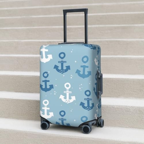 Cute anchor blue Travel Luggage Covers - Elasticity Suitcase Covers Protector for Luggage 18-32 Inch 6