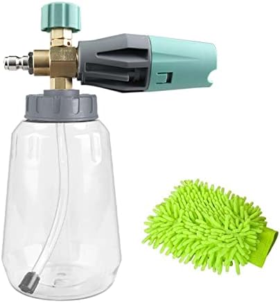 Sooprinse Foam Cannon, Adjustable Snow Foam Lance Transparent Body, Professional Car Foam Blaster with 1/4 Inch Quick Connector, 4000 PSI, 1L