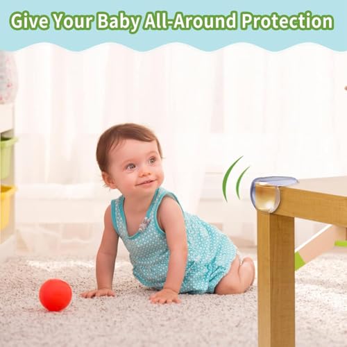 Image of RECLUSE 8 Pcs Super Strong Adhesive Large Baby safty Pre-Glued Corner Protectors and Edge Protection for Child Safety, for Table and Furniture Corners, Bumper Protection for Baby and Children