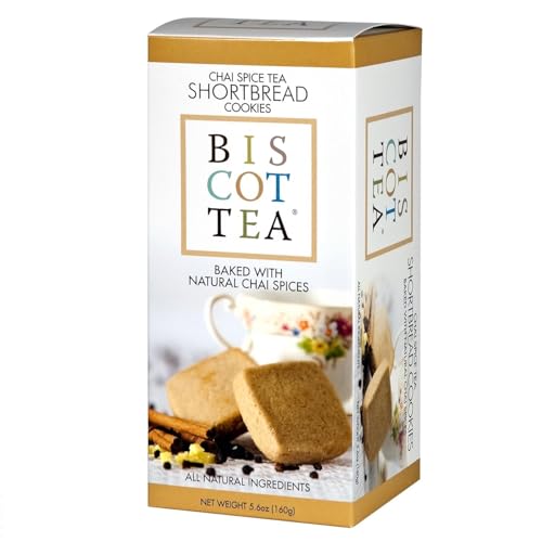 BISCOTTEA Chai Tea Shortbread Cookies (8 Cookies)
