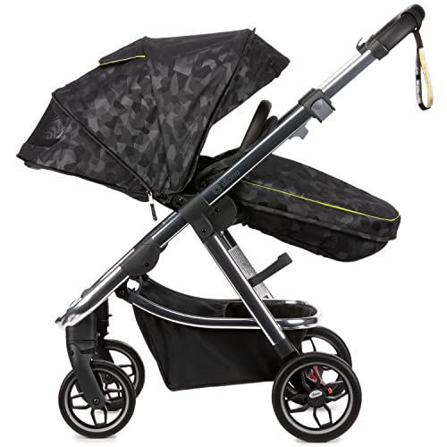 Diono Excurze Luxe Baby, Infant, Toddler Stroller, Perfect City Travel System Stroller and Car Seat Compatible, Adaptors Included Compact Fold, Narrow Ride, XL Storage Basket, Black Camo