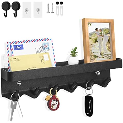 Echehi 6 Hooks Self-Adhesive Key Holder Cover