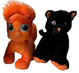 Aunt Sandy's Sewing Weighted Stuffed Animal, Plush Cats with 4 lbs, Washable Plush Weighted Buddy, Palace Pet Kitten, Black Halloween cat