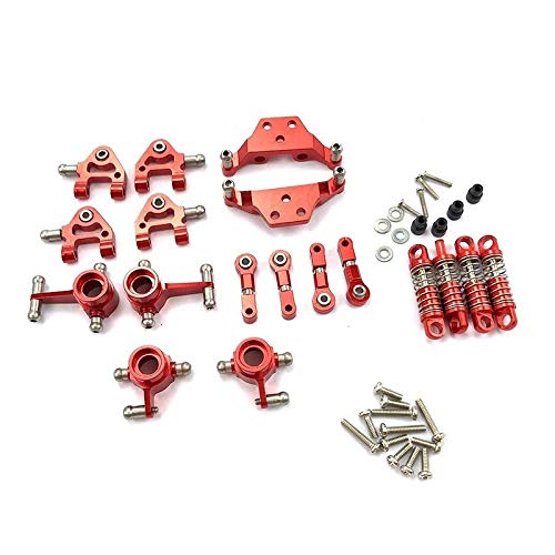 Pmandgk - Amortiguador de piezas de actualización de metales, para 1/28 K969 K979 K989 K999 P929 P939 Rc para coche, color rojo