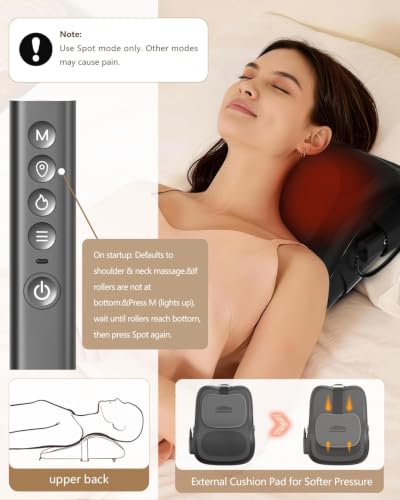 Image of Back Massager With Heat, Pain Relief For Deep Tissue,3D Lower Back Massager | Electric Up&Down Kneading Massage Pillow For Back, Neck, Shoulder, Leg,Birthday Christmas For Women Men Gifts,Home Office Use