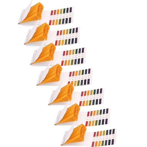 7 Pack pH Test Strips, 560 Strips pH 1-14 Universal Litmus Paper