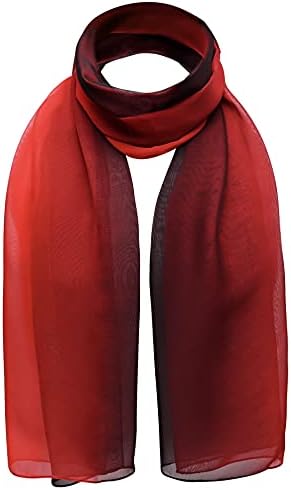 Basic Sense Silky Chiffon Scarf for Women, Sheer Head Scarf Neck Wrap | 48 x 160cm (19 x 63in) sheer plain scarves for ladies. Soft silk feel, light drape. Neck scarf or hair wrap